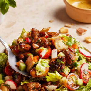 Protein-Packed Lebanese Bread Salad with Grilled Poultry