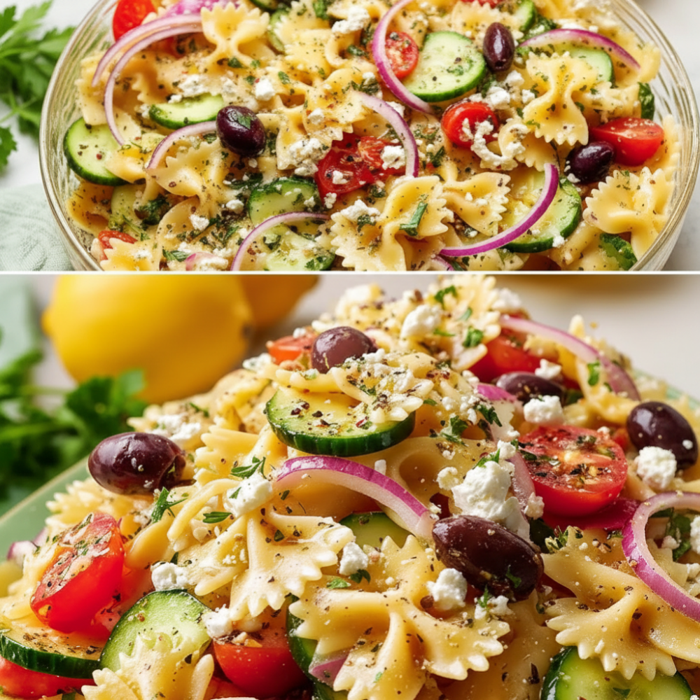 Fresh Feta Mediterranean Pasta Salad: Easy Summer Side