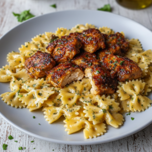 Creamy Garlic Butter Chicken Bowtie Pasta Recipe (30 Mins)