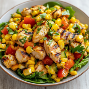 Easy Grilled Chicken Corn Salad Recipe | Fresh & Healthy