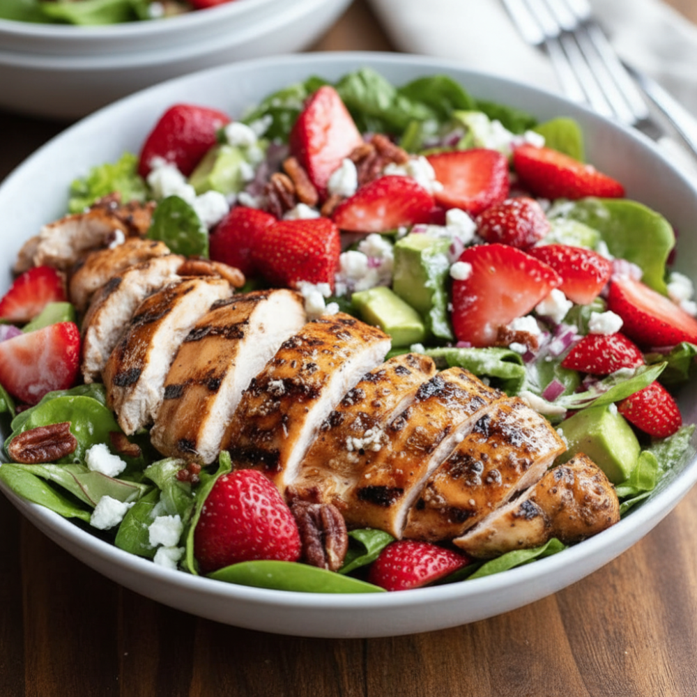 Fresh Grilled Chicken Strawberry Salad Recipe