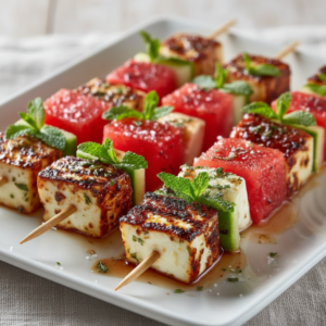 Grilled Haloumi Watermelon Skewers: Easy Summer Appetizer