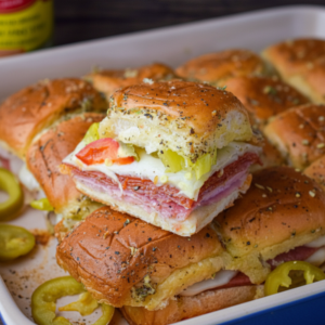 Hot Italian Beef Sliders Recipe (Easy Baked Appetizer) 4 Hot Italian Beef Sliders Recipe (Easy Baked Appetizer)