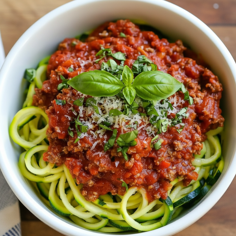 Ultimate Low Carb Zucchini Noodle Spaghetti with Beef