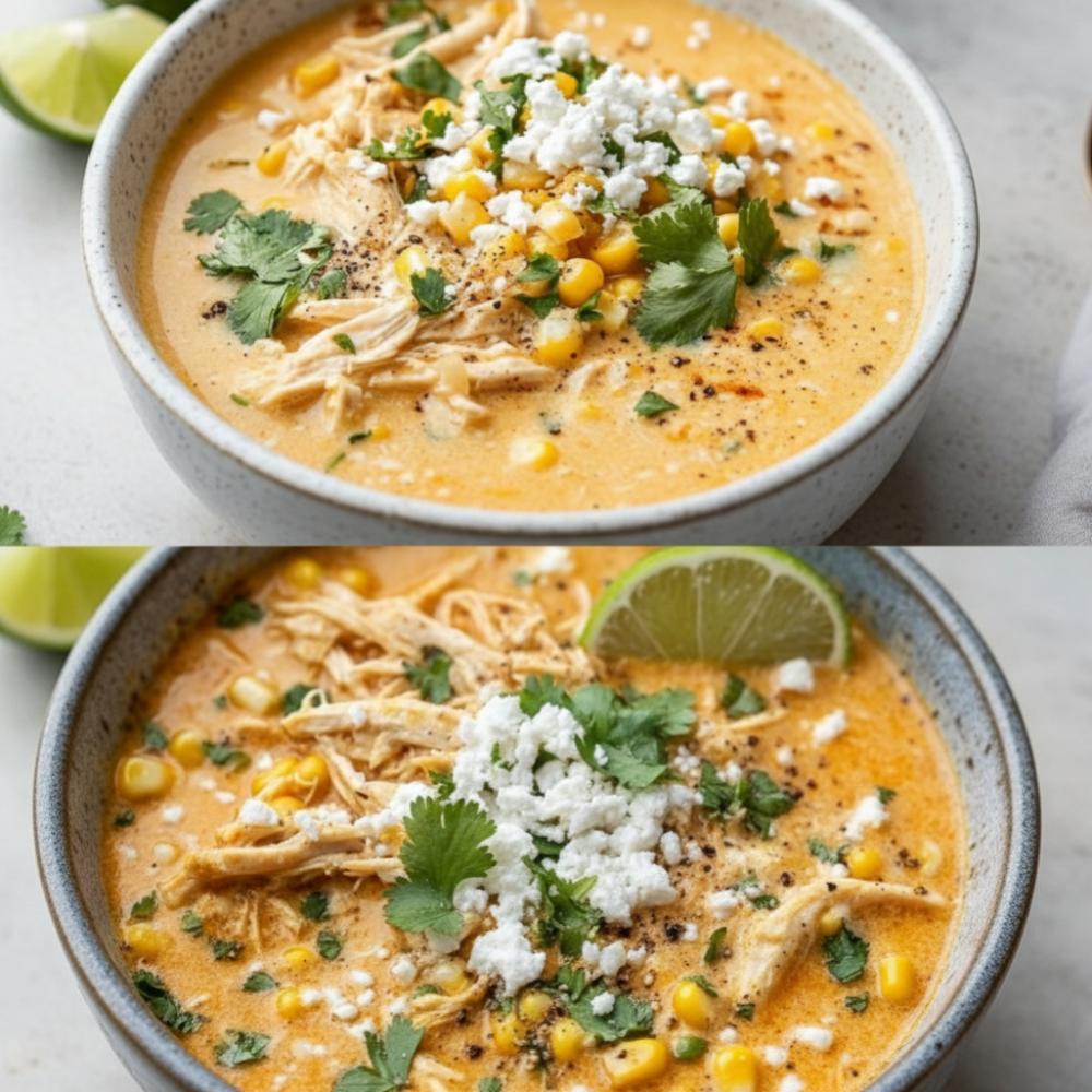 Creamy Mexican Street Corn Soup Crockpot Recipe with Beef 1 Creamy Mexican Street Corn Soup Crockpot Recipe with Beef