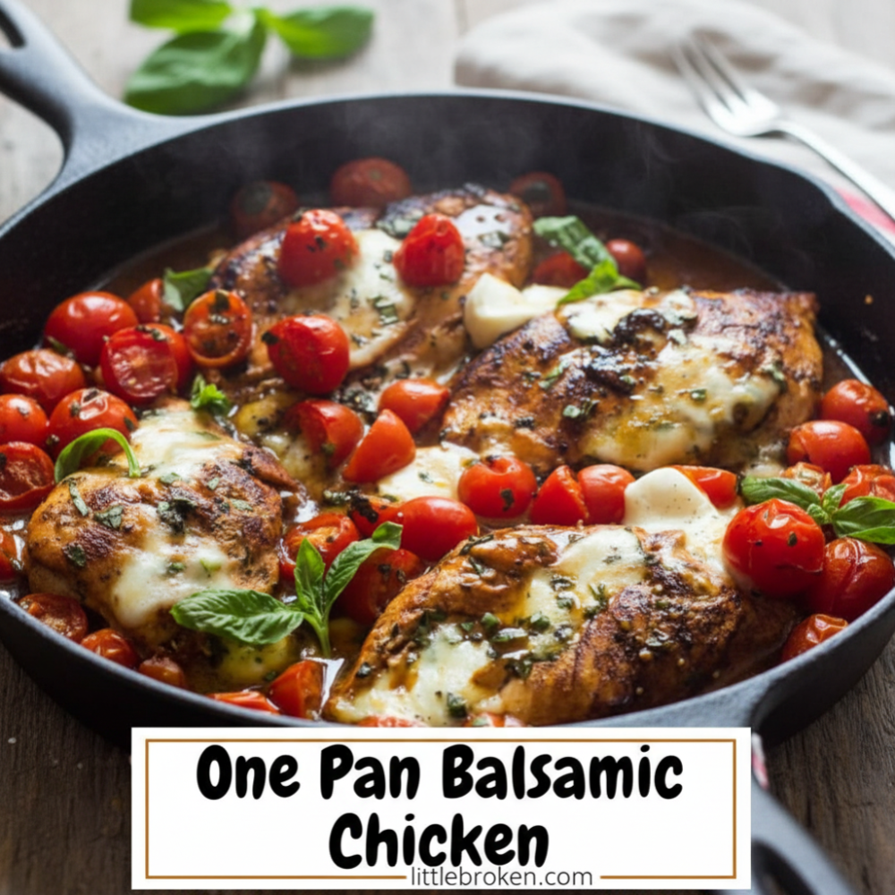 Easy One Pan Balsamic Chicken (30-Minute Skillet Dinner) 1 Easy One Pan Balsamic Chicken (30-Minute Skillet Dinner)