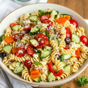 Easy Mediterranean Cold Noodle Toss: A Quick Summer Side Dish 4 Easy Mediterranean Cold Noodle Toss: A Quick Summer Side Dish