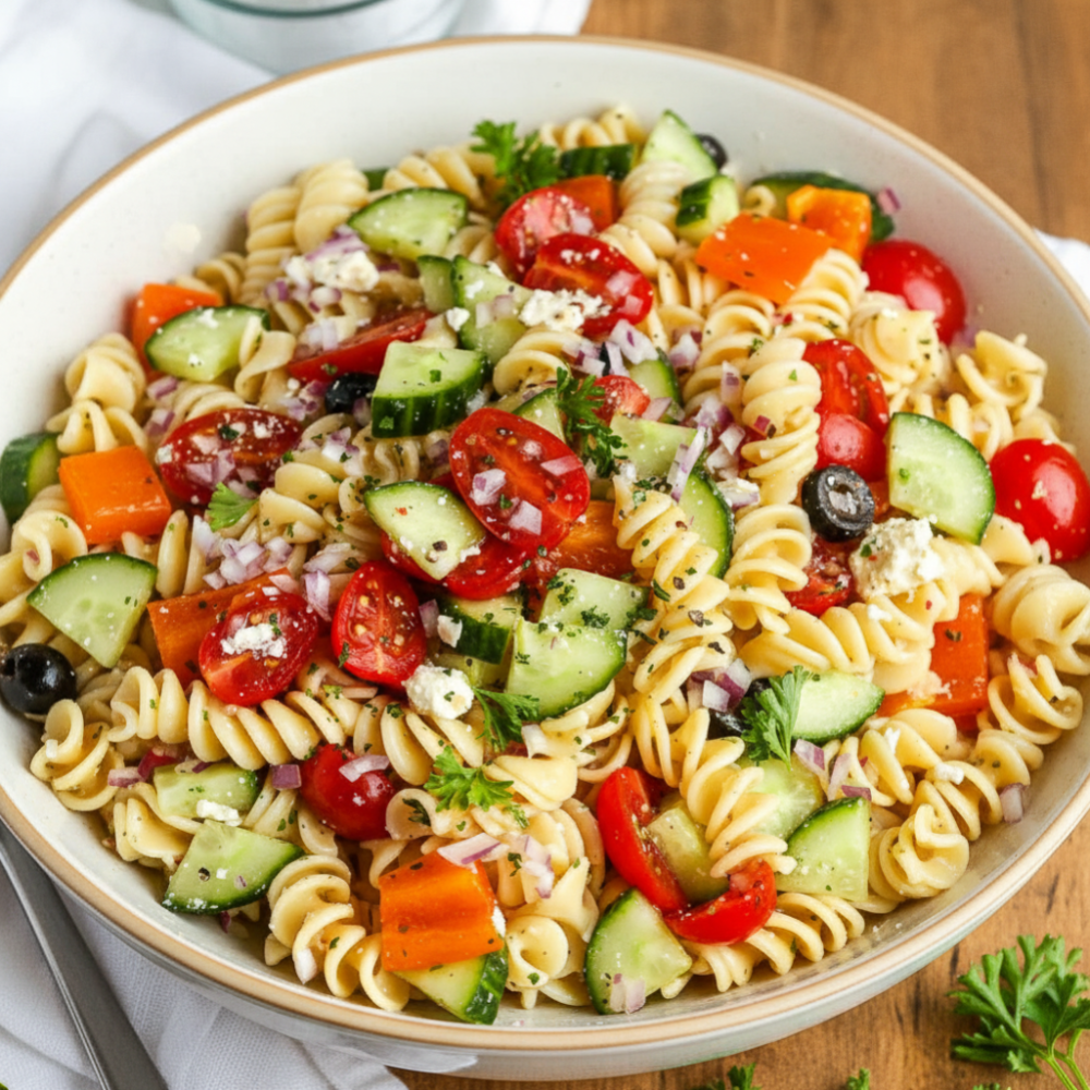 Easy Mediterranean Cold Noodle Toss: A Quick Summer Side Dish 1 Easy Mediterranean Cold Noodle Toss: A Quick Summer Side Dish