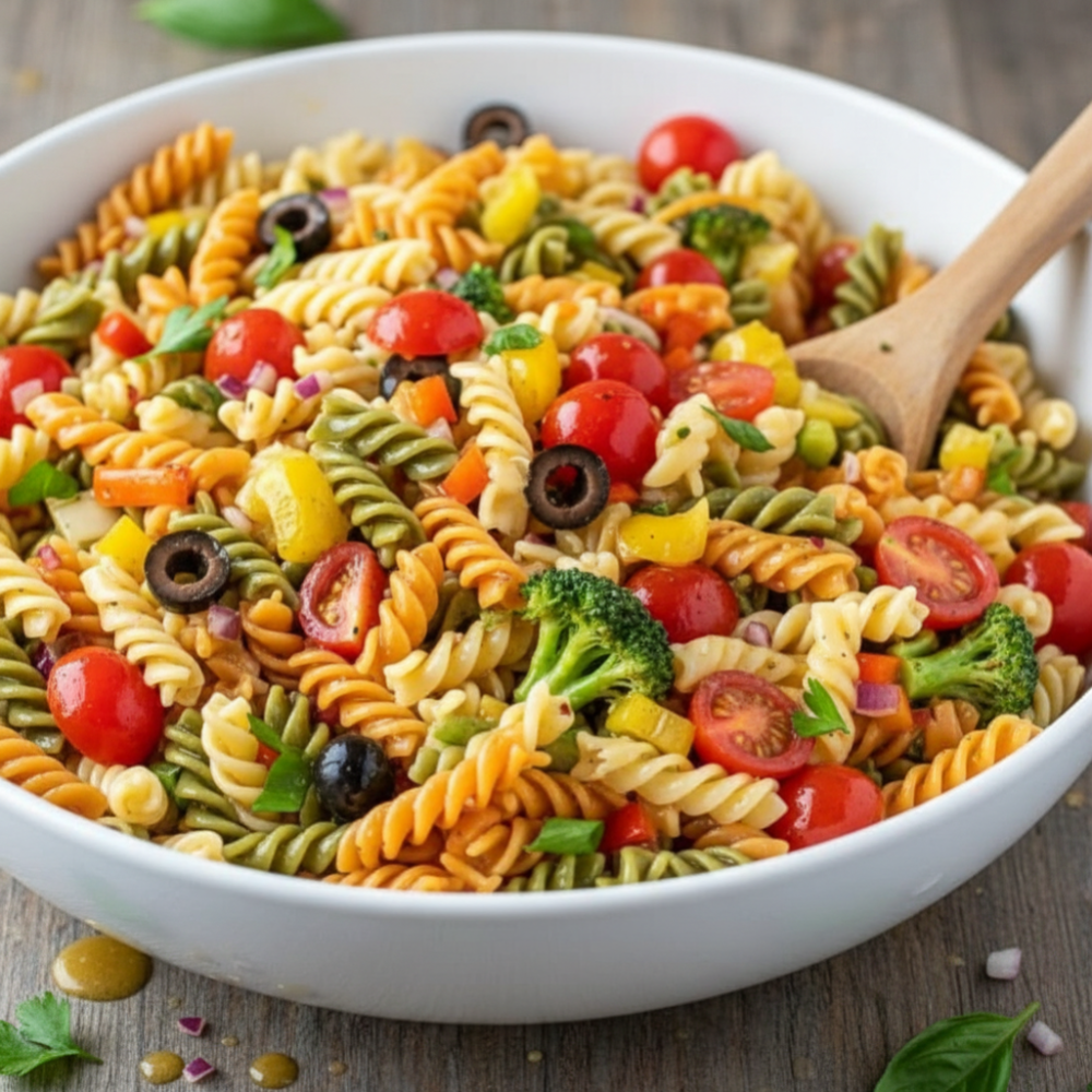 Easy Tricolor Cold Pasta Salad (Quick & Make-Ahead) 1 Easy Tricolor Cold Pasta Salad (Quick & Make-Ahead)