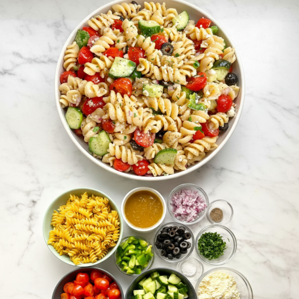 Zesty Cold Pasta Salad with Italian Dressing (Easy Recipe) 1 Zesty Cold Pasta Salad with Italian Dressing (Easy Recipe)