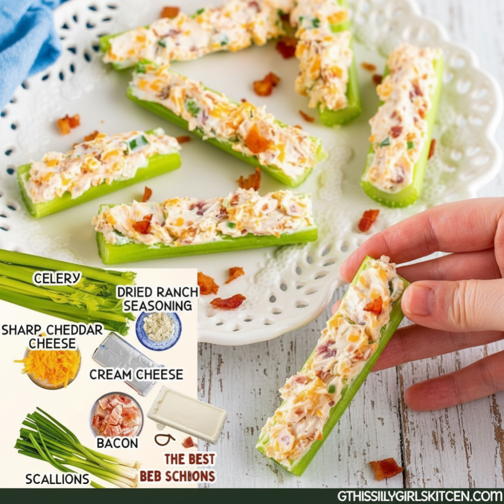 Loaded Ranch Stuffed Celery Recipe with Beef