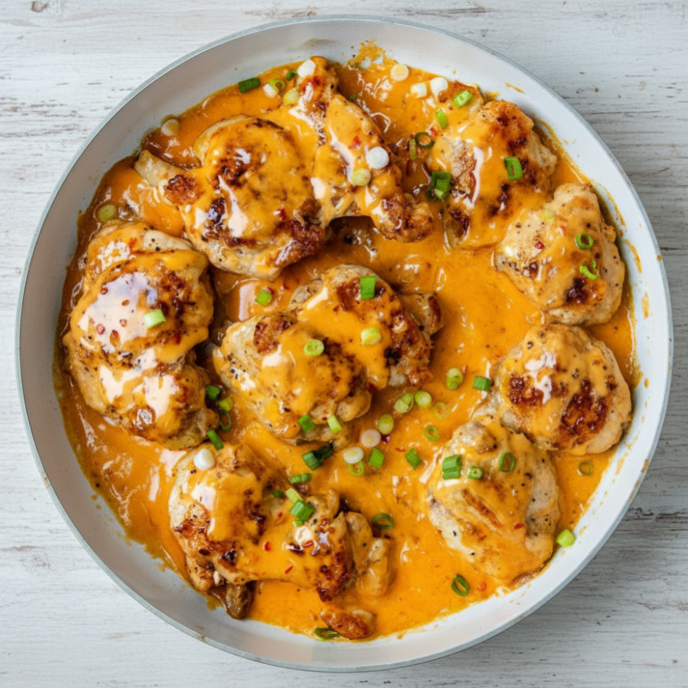 Skillet Bang Bang Chicken Thighs (Quick 30-Minute Recipe) 1 Skillet Bang Bang Chicken Thighs (Quick 30-Minute Recipe)