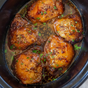 5-Ingredient Crockpot Sweet & Savory Garlic Chicken