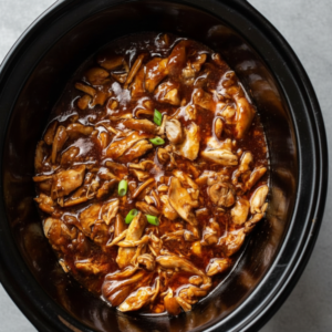 Easy Crockpot Honey Garlic Chicken Recipe (Shredded)