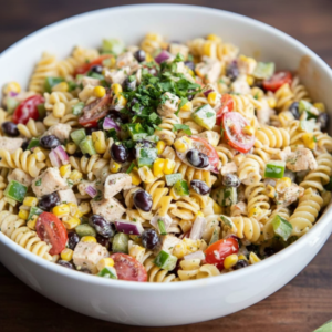 Creamy Tex-Mex Chicken & Black Bean Cold Rotini Recipe