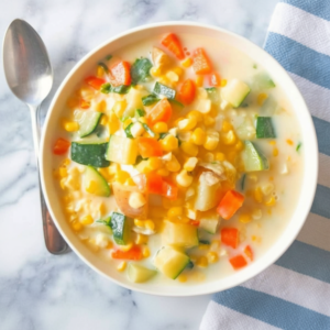 30-Minute Creamy Veggie & Corn Soup Recipe