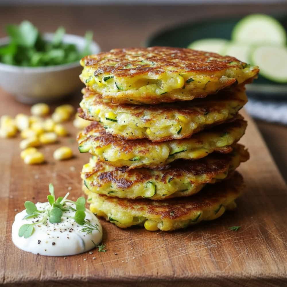 Crispy Zucchini and Sweetcorn Patties: Easy Summer Recipe