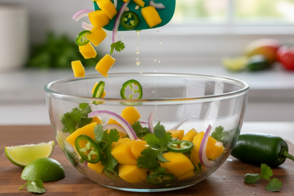 20 Minute Shrimp Tacos with Mango Salsa preparation step 1