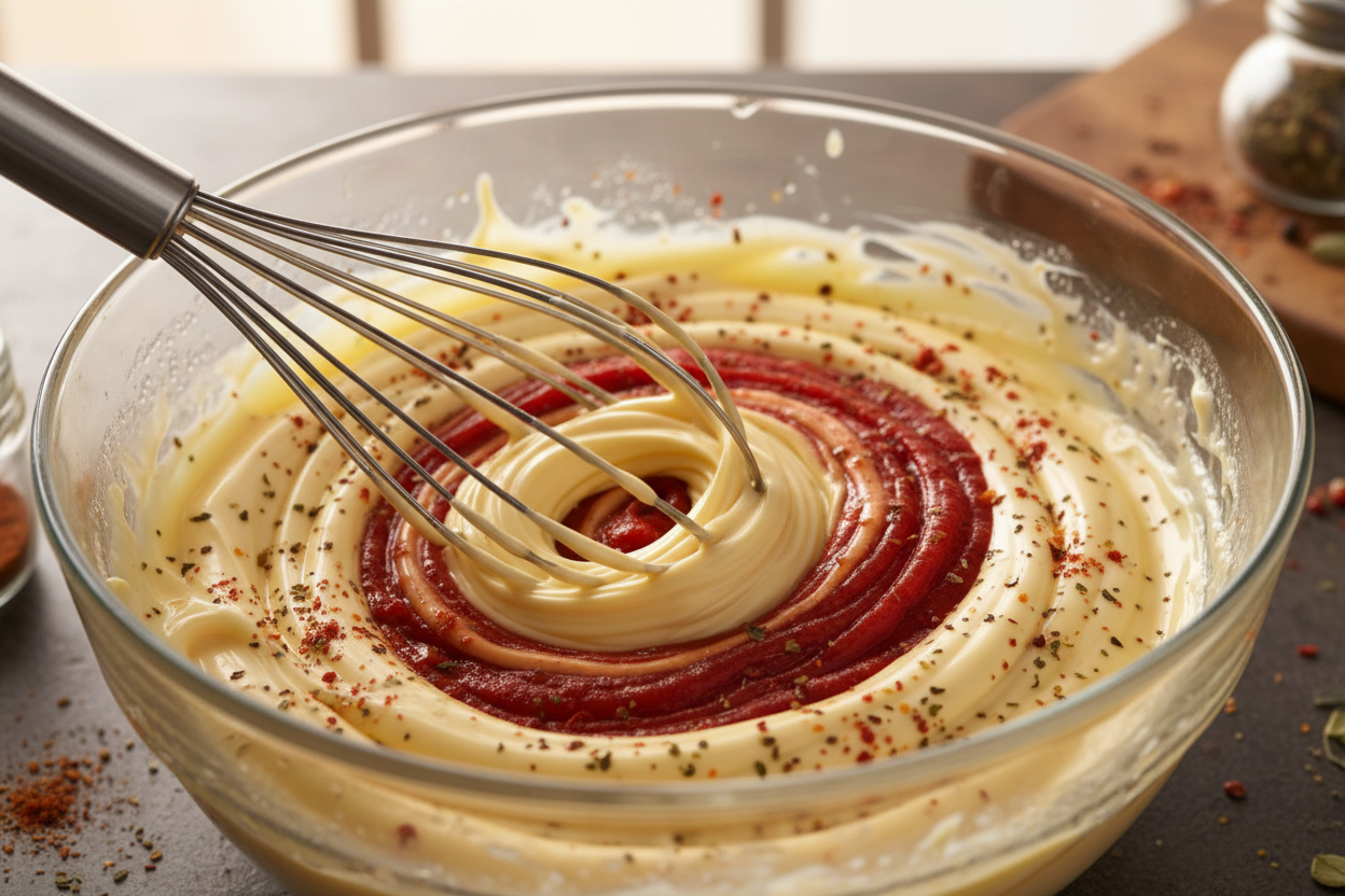 5-Minute Homemade Yum Yum Sauce: Easy Hibachi Recipe 2 5 Minute Yum Yum Sauce preparation step 1
