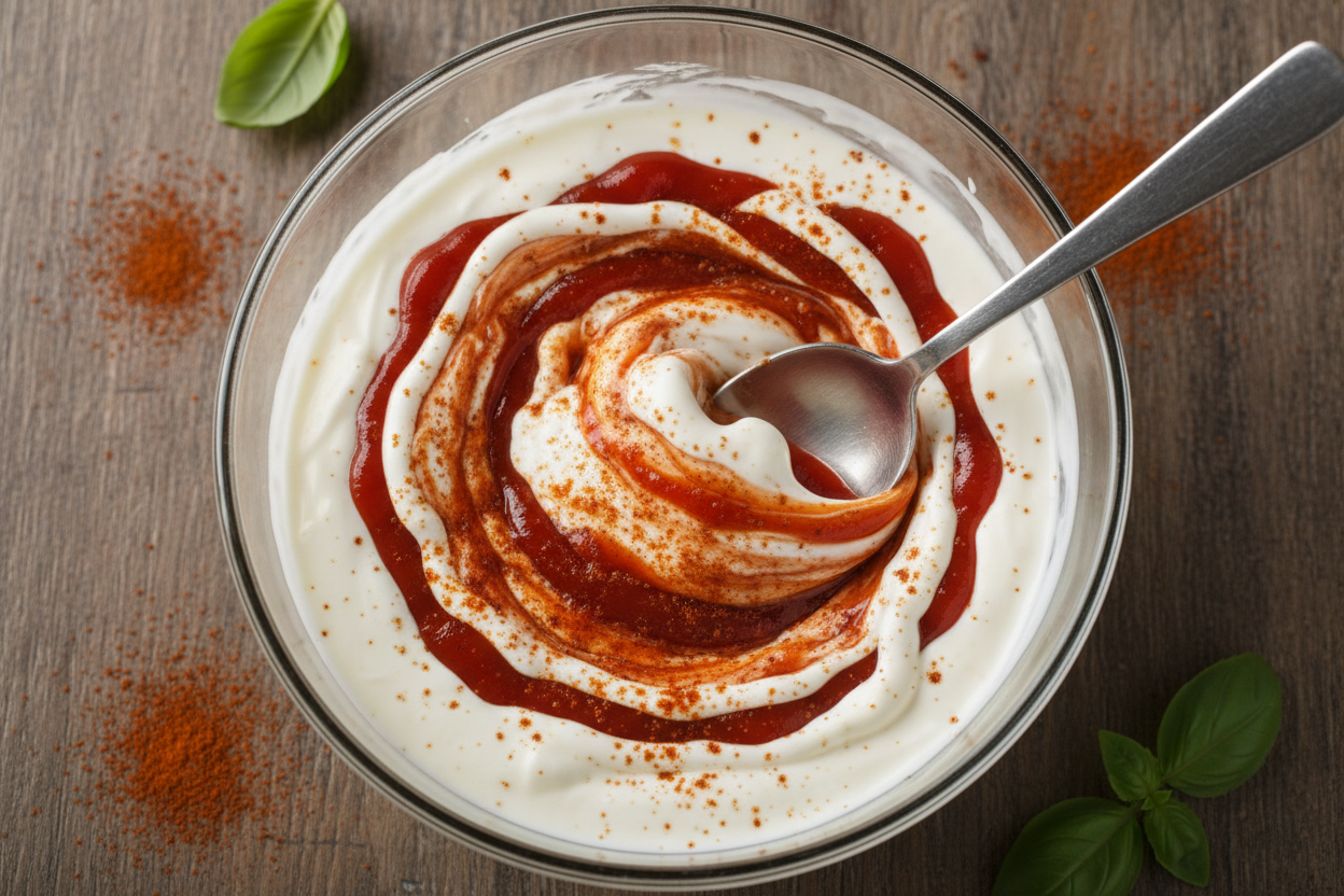 3 Easy and Healthy Yogurt-Based Sauces for Main Meals 3 Assorted Yogurt-Based Sauces preparation step 2