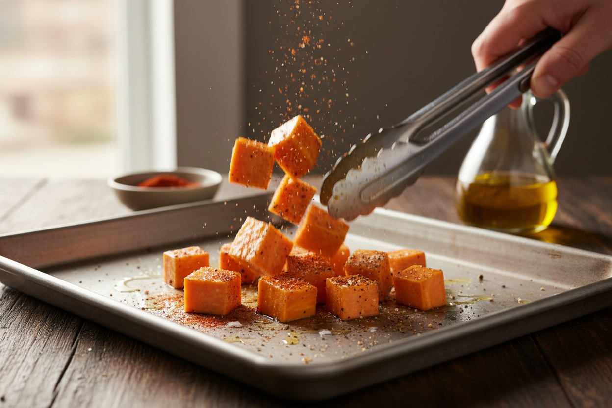 BBQ Chicken Sweet Potato Bowl preparation step 1