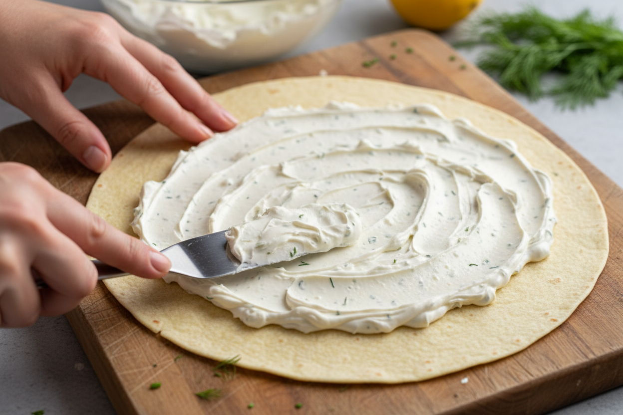 Easy Beef Cheese Pinwheels for Game Days 2 Beef and Cheese Pinwheels preparation step 1