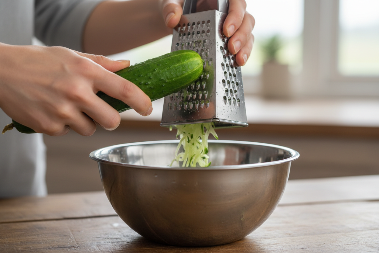 Quick & Authentic Greek Cucumber Yogurt Dip (10 Min) 2 Best Homemade Tzatziki Sauce preparation step 1