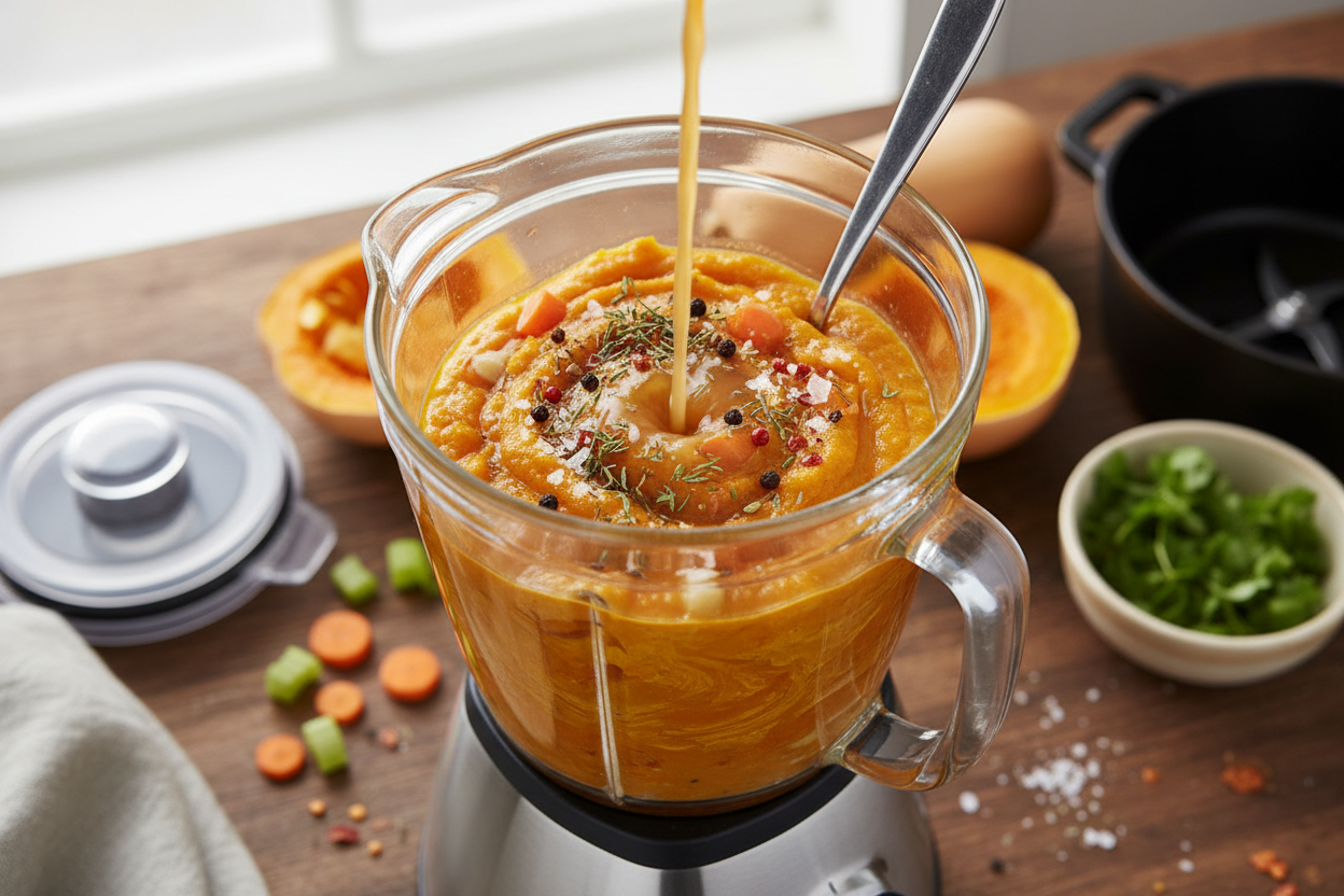 Dairy-Free Butternut Squash Pasta Sauce Recipe (Vegan) 3 Butternut Squash Pasta Sauce (Dairy Free Made with Frozen Squash) preparation step 2