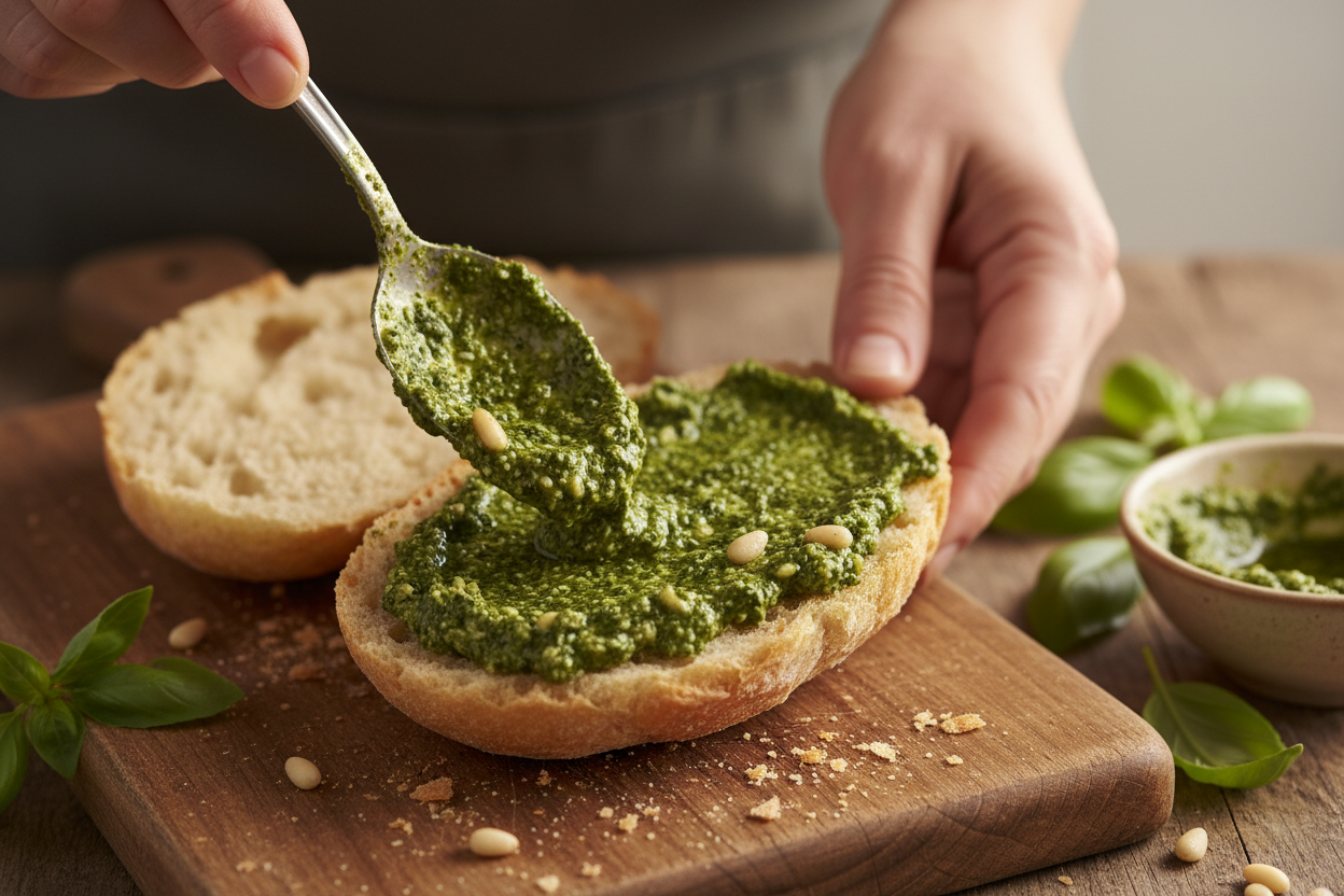 Chicken Pesto Sandwich preparation step 1