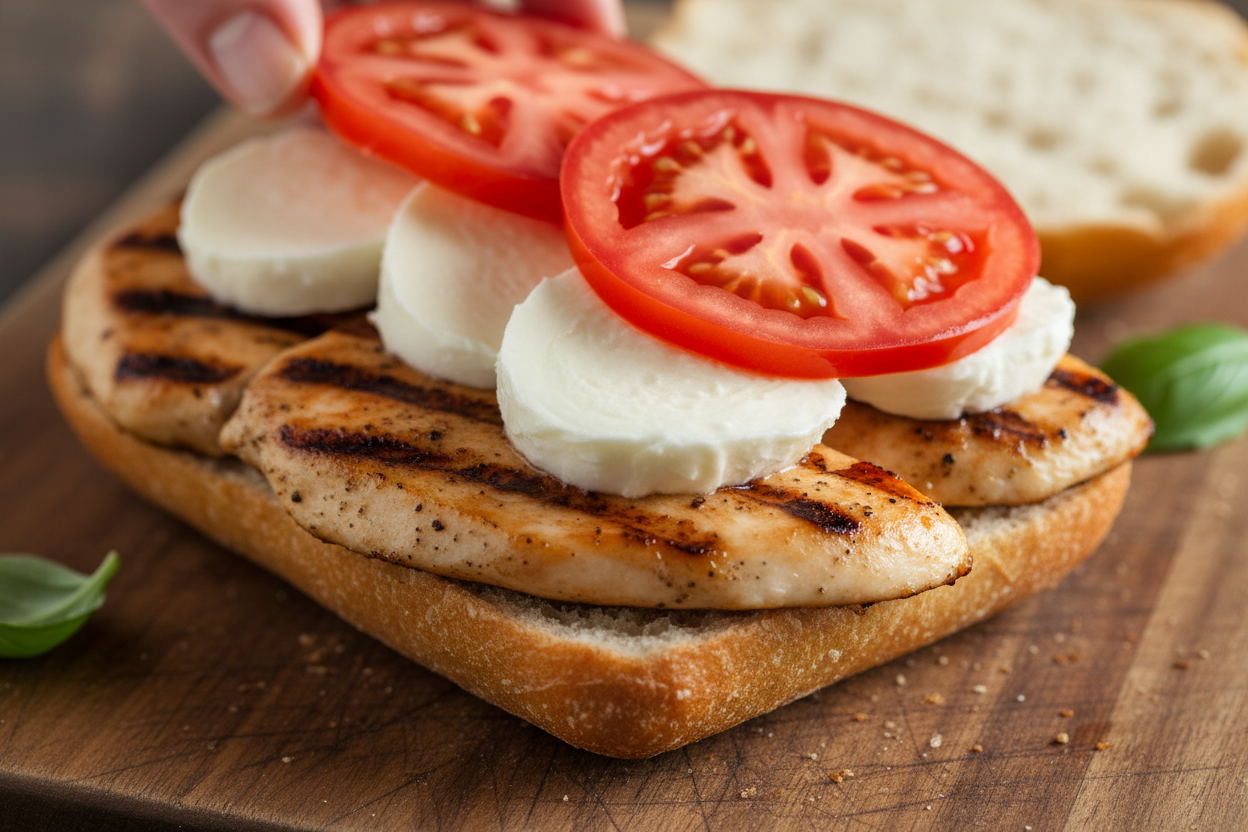 Chicken Pesto Sandwich preparation step 2