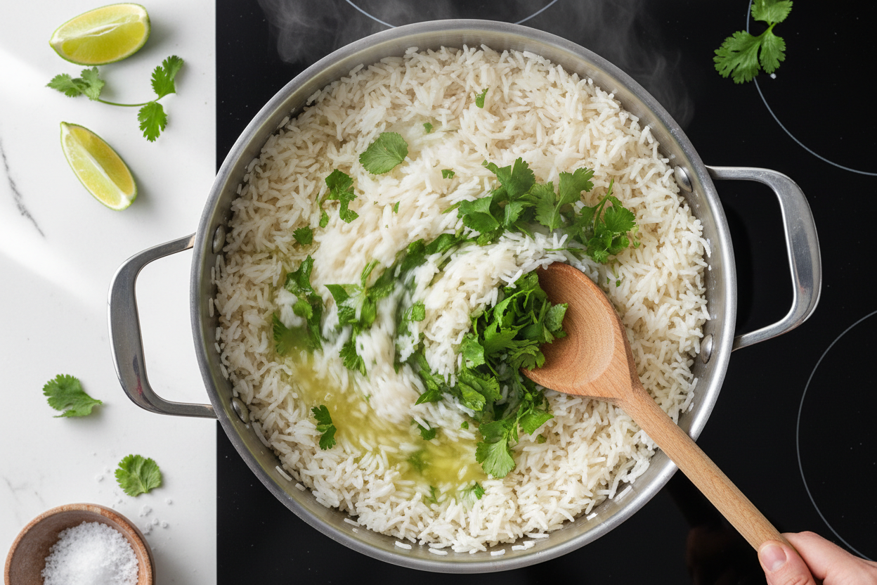 Chipotle Chicken Cilantro Lime Rice preparation step 2