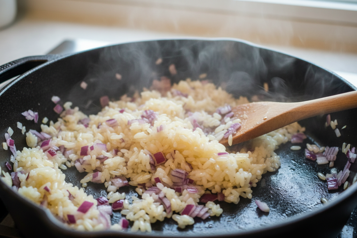 Cilantro Lime Rice preparation step 1