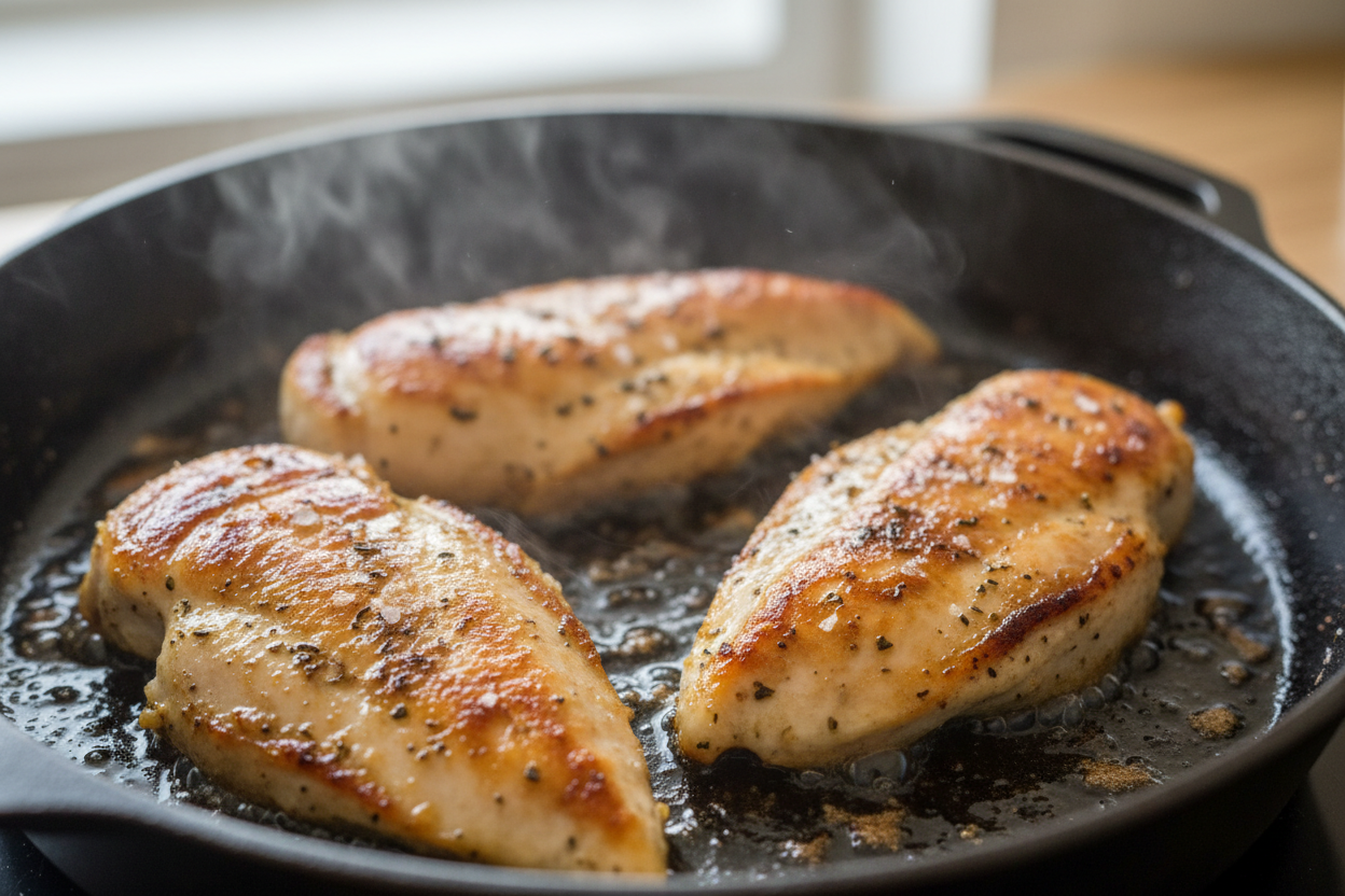 Creamy Garlic Chicken Skillet Recipe (Easy & Rich) 2 Creamy Skillet Garlic Chicken preparation step 1