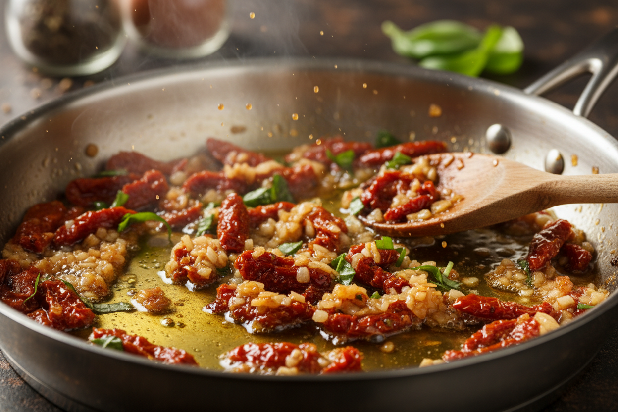 Creamy Tuscan Chicken preparation step 2