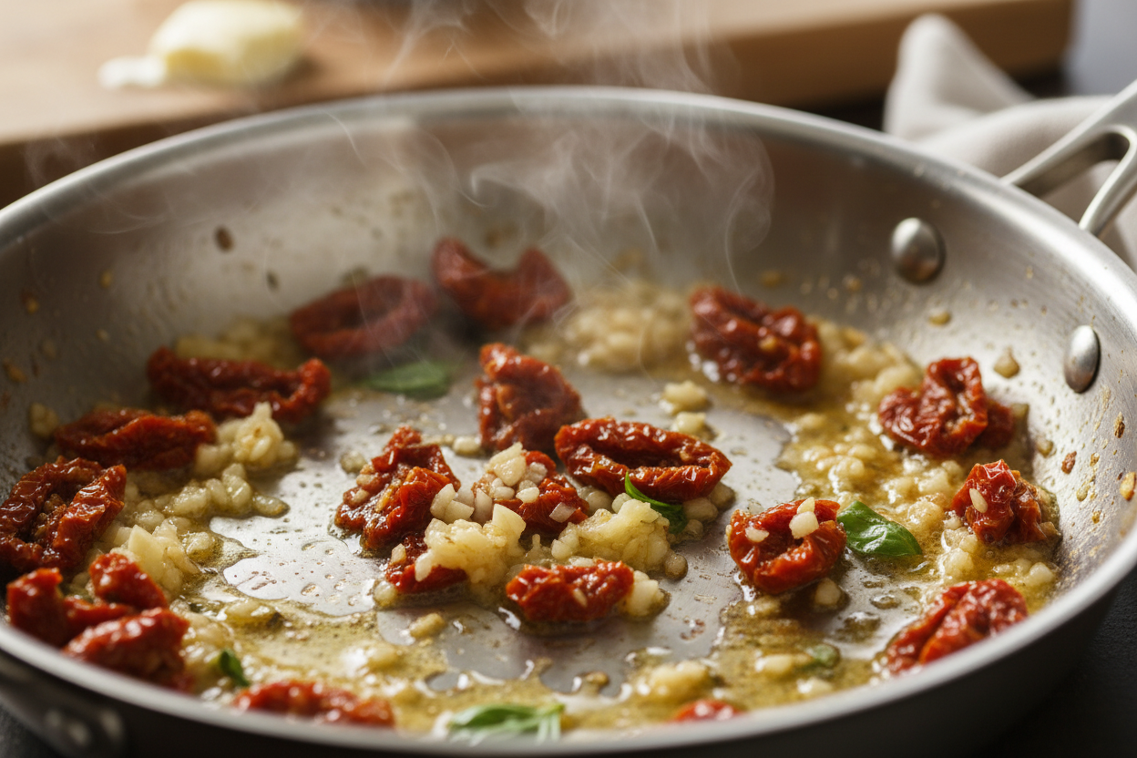 Creamy Tuscan Chicken preparation step 2