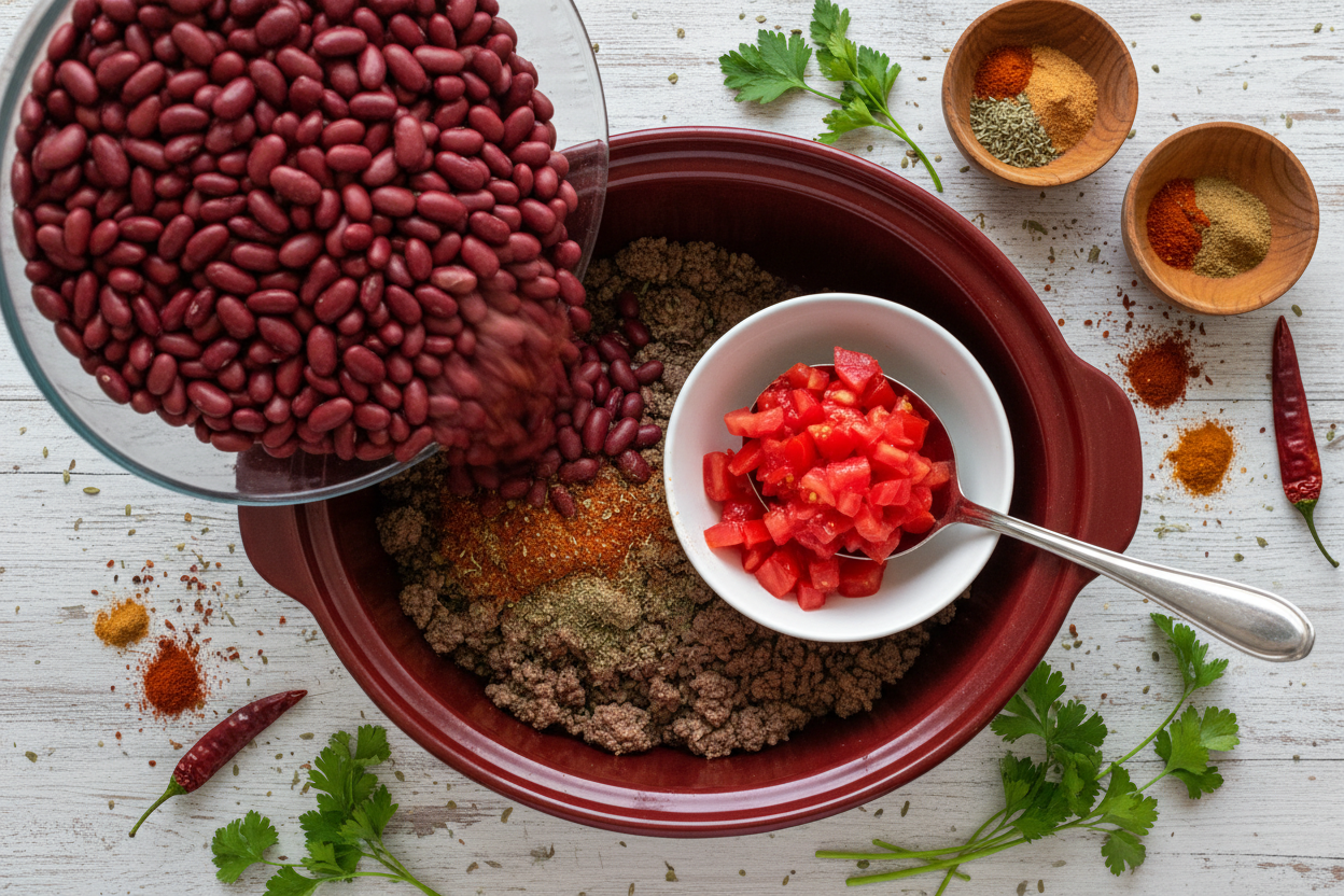 Crockpot Chili preparation step 2