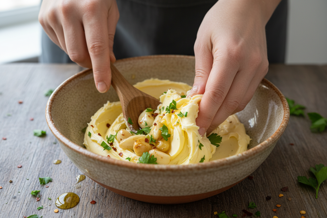 Easy Cheesy Garlic Bread preparation step 1
