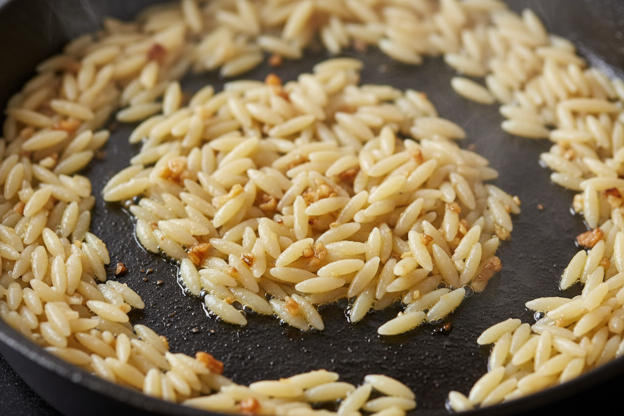 Easy Creamy Boursin Chicken Orzo preparation step 2