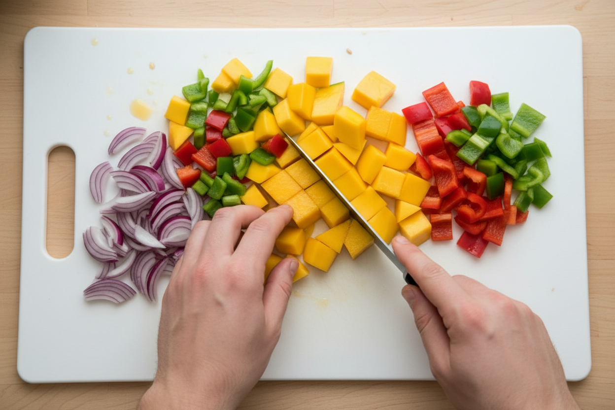 Easy Mango Salsa Recipe preparation step 1