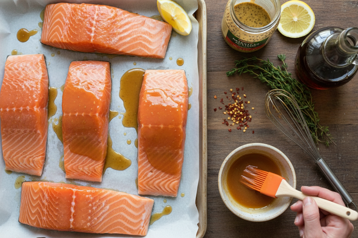 Easy Salmon Meal Prep Bowl preparation step 2