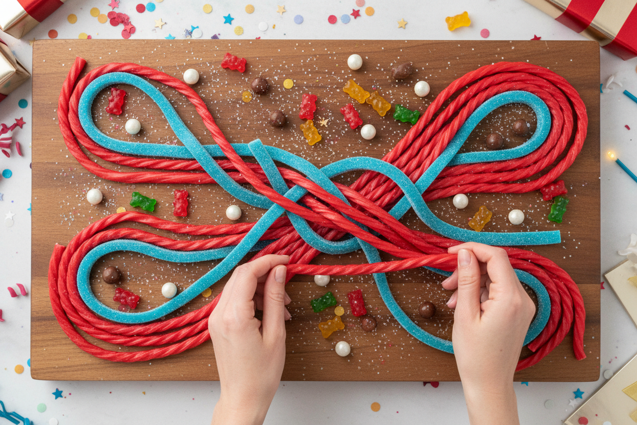 Festive Candy Board preparation step 2