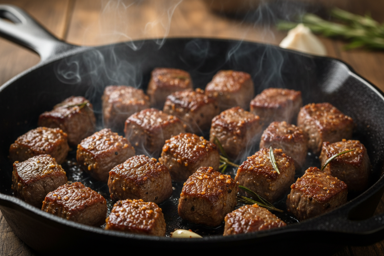 Garlic Butter Steak Bites and Potatoes preparation step 1