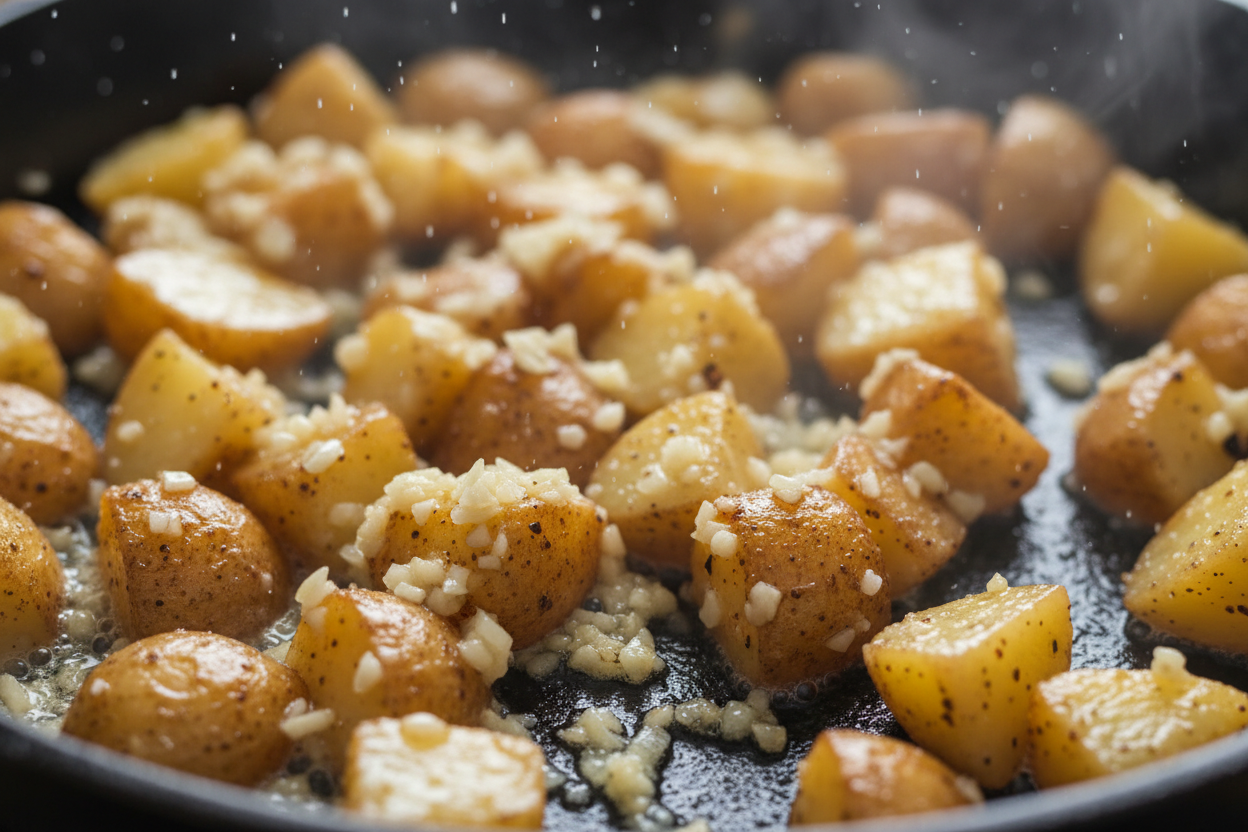 Garlic Butter Steak Bites and Potatoes preparation step 2