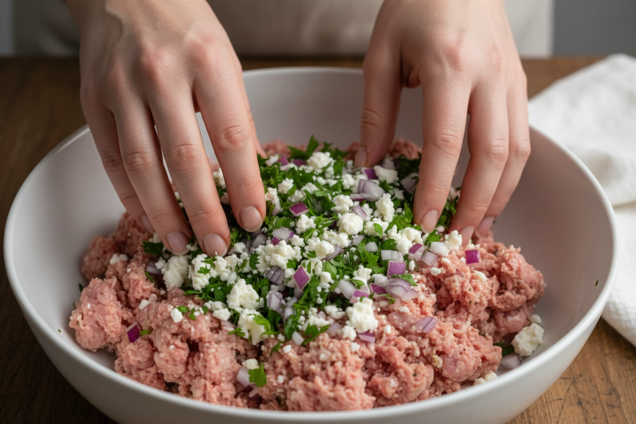 Greek Turkey Meatballs with Tzatziki preparation step 1