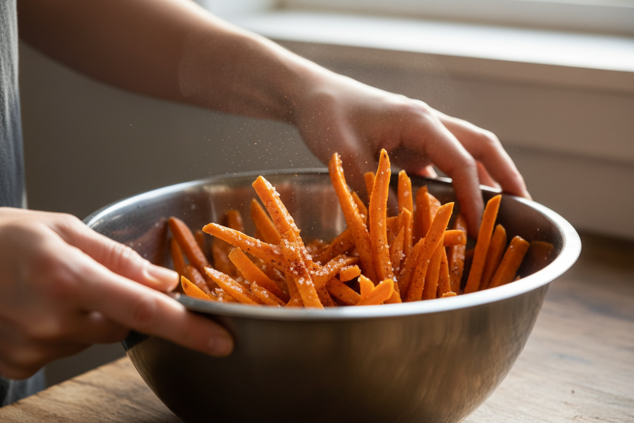 Healthy Barbecue Ranch Dip with Sweet Potato Fries 2 Greek Yogurt BBQ Sauce preparation step 1