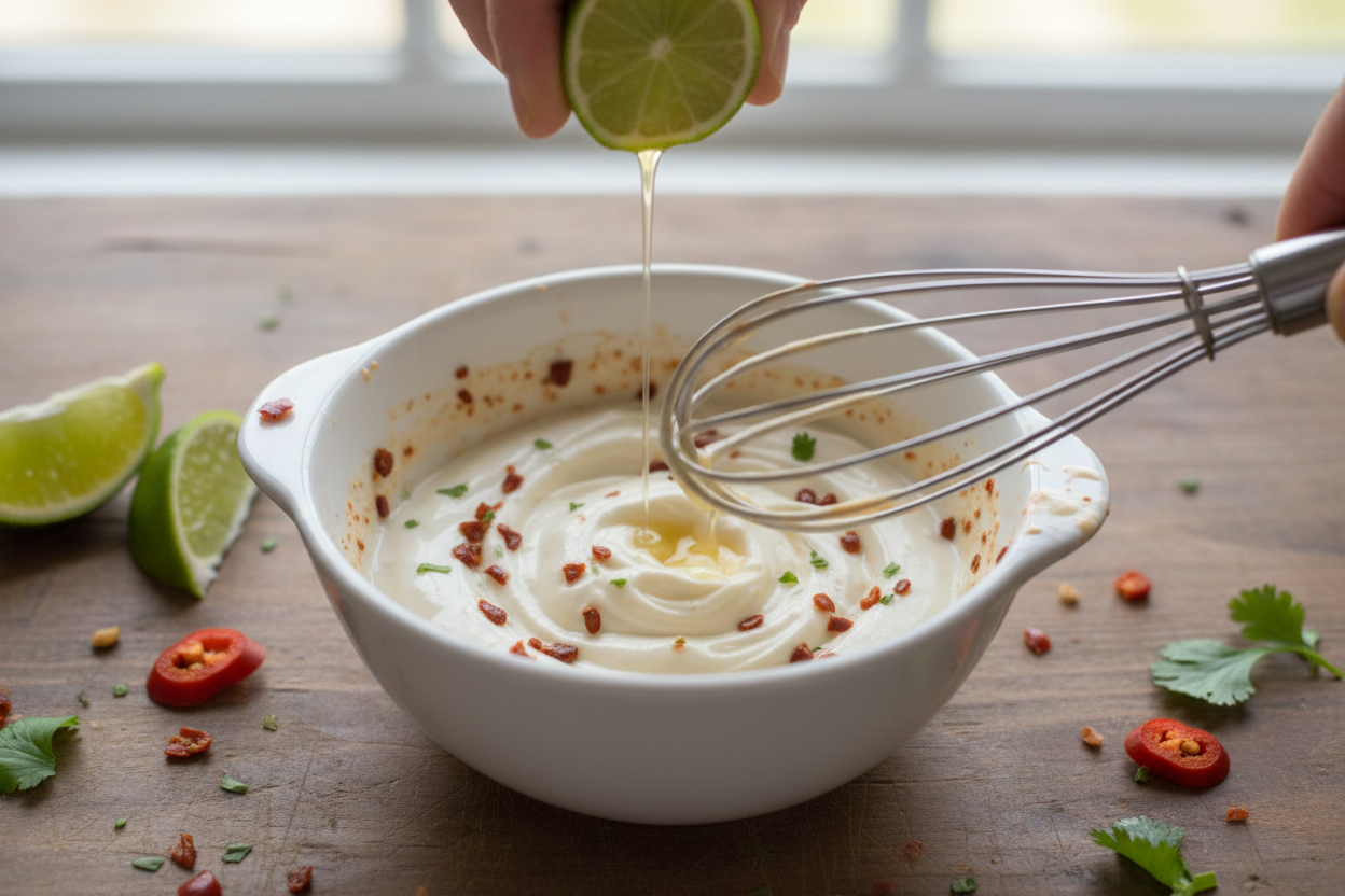 Healthy Greek Yogurt Chipotle Sauce with Sweet Potato Fries 3 Greek Yogurt Chipotle Sauce preparation step 2