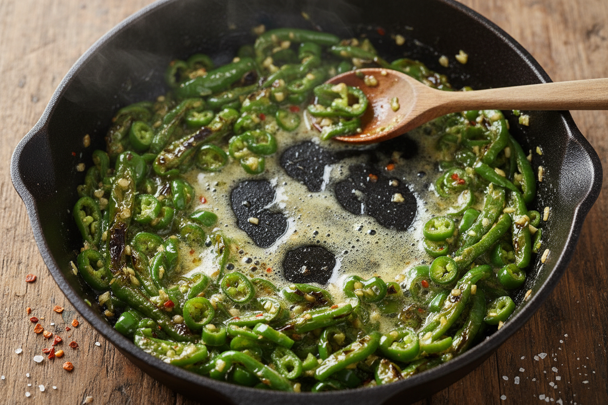 Creamy Roasted Green Chile Cheese Dip (Easy Appetizer) 3 Hatch Chile Queso preparation step 2