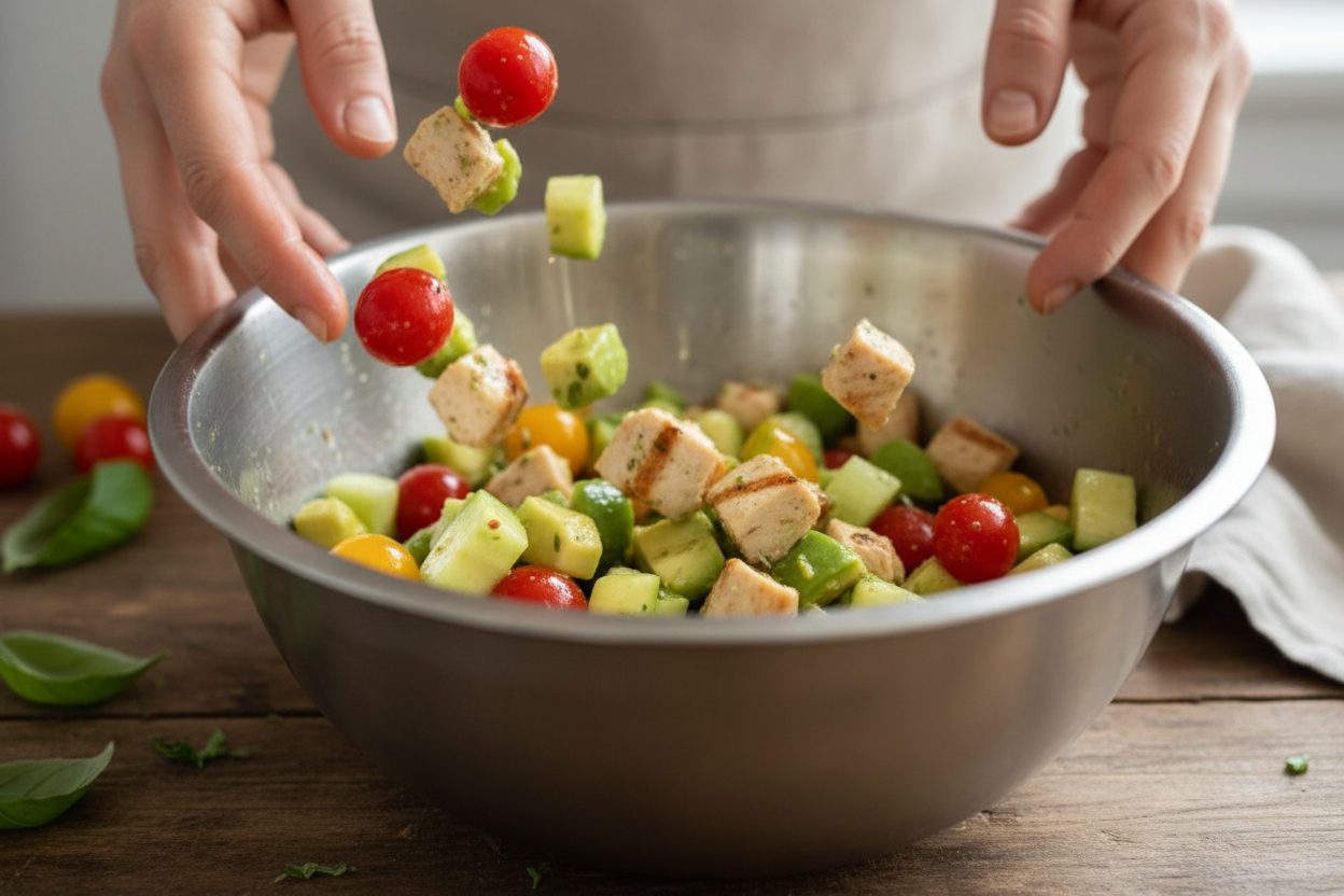 Healthy Avocado Chicken Salad preparation step 1