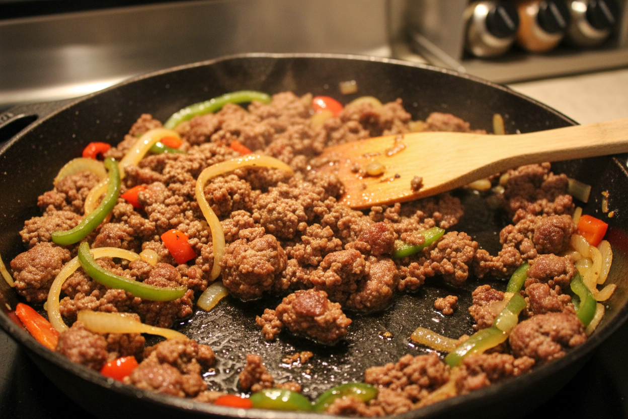 Healthy Paleo Ground Beef & Sweet Potato Dinner Bowl 3 Healthy Sloppy Joe Bowls preparation step 2