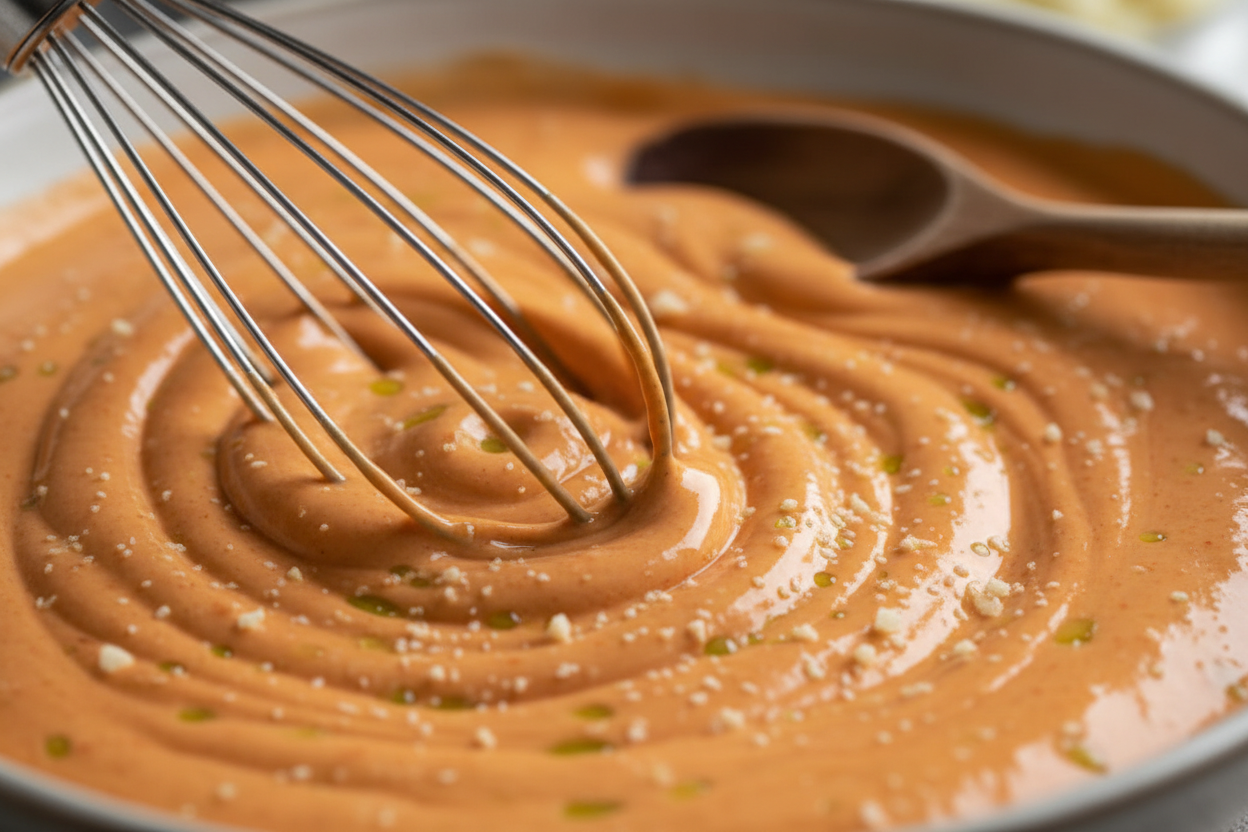 Healthy Sriracha Mayo with Greek Yogurt preparation step 2